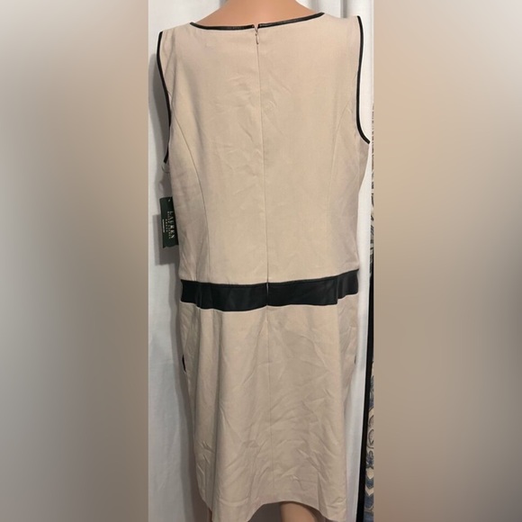 NWT Ralph Lauren Tan and Black Sheath Dress - 14 - Picture 7 of 7
